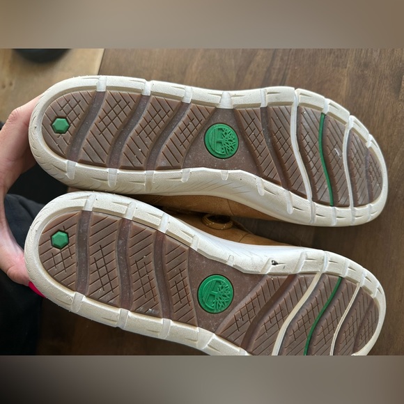 Timberland Men’s 11.5 Hoverlite Leather Suede Sneaker Boot Tan and Brown - Picture 4 of 7